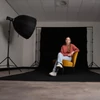 Caruba fekete gyűrődésmentes szövet háttér 2,6x6m