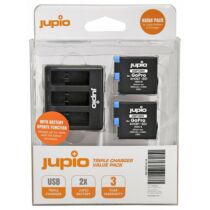 Jupio GoPro HERO 8 töltő szett 1260mAh (Tripla töltő + 2db akkumulátor)