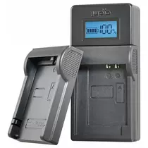 Jupio USB akkumulátor töltő Panasonic, Pentax, Fujifilm és Nikon akkumulátorokhoz LCD kijelzővel