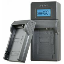 Jupio USB akkumulátor töltő Panasonic, Pentax, Fujifilm és Nikon akkumulátorokhoz LCD kijelzővel