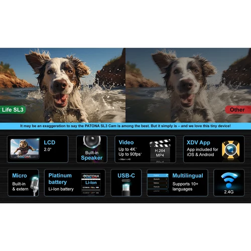 Patona Platinum Action Cam Life SL3 4K WiFi (4235)