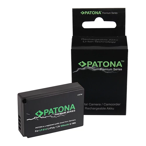 Patona Canon LP-E12 Premium Li-Polymer akkumulátor (850 mAh)