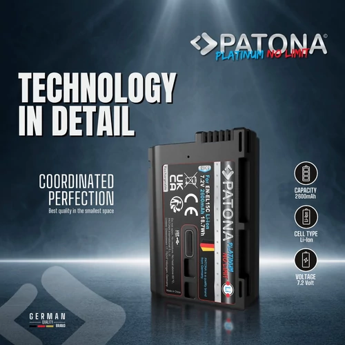 Patona Nikon EN-EL15C Platinum Li-ion akkumulátor USB-C (2600 mAh)