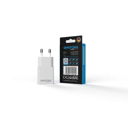 Patona Platinum GaN PD20W Flat hálózati adapter USB-C - fehér (2593)