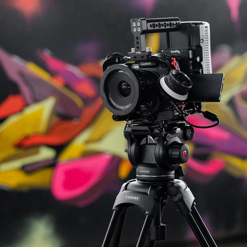 Caruba Videostar 180 pro video állvány + fluid videofej