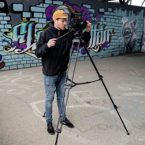 Caruba Videostar 180 pro video állvány + fluid videofej