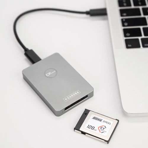 Caruba CFexpress B típusú memóriakártya olvasó USB 3.1 és USB-C csatlakozással