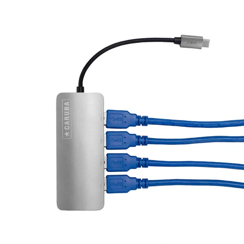 Caruba Premium 4 portos USB-C hub asztroszürke - (Space Grey)