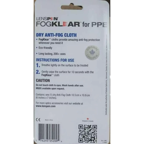 Lenspen Carbonklean Fogklear páramentesítő kendő
