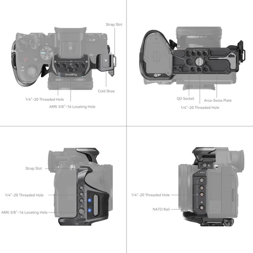 SmallRig 3708 Rhinoceros Basic Cage Kit for Sony Alpha 7R V / Alpha 7 IV / Alpha 7S III