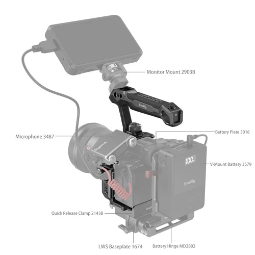 SmallRig 3708 Rhinoceros Basic Cage Kit for Sony Alpha 7R V / Alpha 7 IV / Alpha 7S III